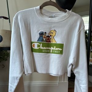Exclusive Sesame Street Reverse Weave Cut-Off Crew